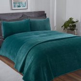 Pinsonic velour dekbedovertrek emerald / 2-persoons