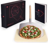 Blumtal - Pizzasteen met XL Pizza Schep - Professionele Pizza Set - Cordieriet Pizza Stone