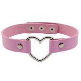 Miresa - sexy hart choker - verstelbaar met drie knopen - roze