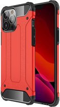 Apple iPhone 13 Pro Max Hoesje Shock Proof Hybride Back Cover Rood