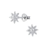 Joy|S - Zilveren 6 mm bloemetje oorbellen