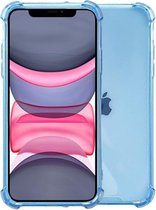 Smartphonica iPhone 11 transparant siliconen hoesje - Blauw / Back Cover