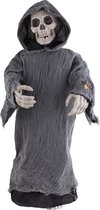 Halloween - Groot decoratie skelet/Magere Hein staand 95 cm met beweging licht en geluid - Halloween decoratie poppen