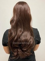 Dermarolling Clip In Half Wig Hairextensions 61cm. (24inch) – Donker Bruin #9