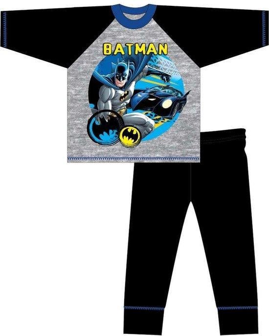 Batman pyjama - maat 140 - Bat-Man pyjamabroek en pyjamashirt - grijs