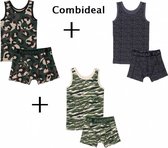 Funderwear - kleuter/kinder/tiener - Ondergoed sets - jongens - Safari - 2+1 = 3 sets - maat 170-176