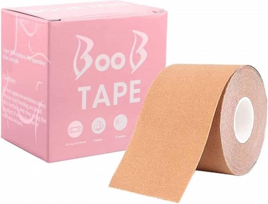 Zelfklevende boob tape - 5 meter lang - Borst tape - BH tape - Tepelcovers - Plak BH - Borst Push Up - BH accessoire