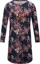 Charlie Choe - Big Shirt - Dreams  - Dames - F41111 -Blauw met bloemen - Maat XL