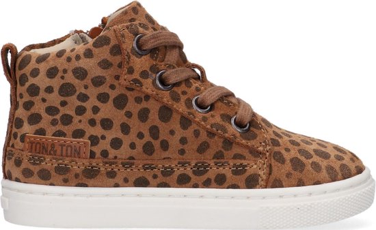 Ton \u0026 Ton Laila Hoge sneakers - Meisjes - Bruin - Maat 25 | bol.com