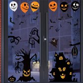 Raamstickers - Halloween - 7-delig Halloween raamstickers - PVC - Zelfklevend Raamfolie - Set 3 - 105 stickers