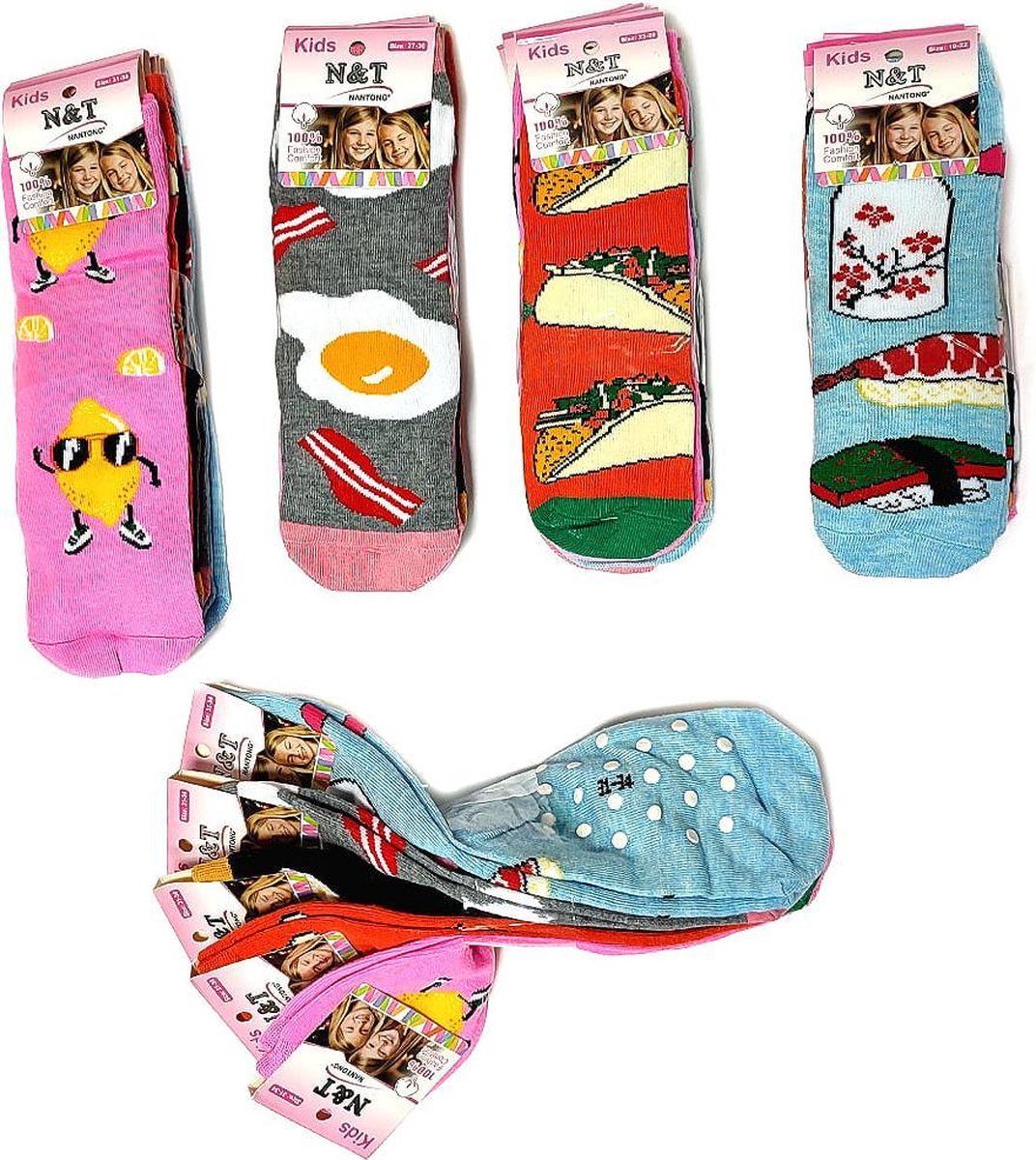 6 paires de chaussettes pour enfants - Filles - Katoen - Multipack - Taille  31-34