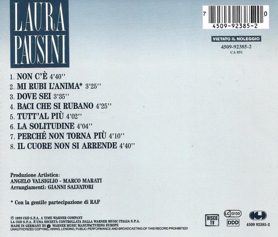 Laura Pausini (1st Album) - Laura Pausini