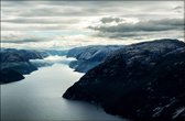 Walljar - Lysefjorden - Noorwegen - Muurdecoratie - Poster met lijst