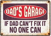 Bord Blik Dad's Garage (h)