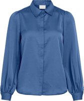 VILA VIELLETTE SATIN L/S SHIRT/SU Delft Dames Blouse - Maat 40