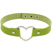 Miresa - sexy hart choker - verstelbaar met drie knopen – Groen