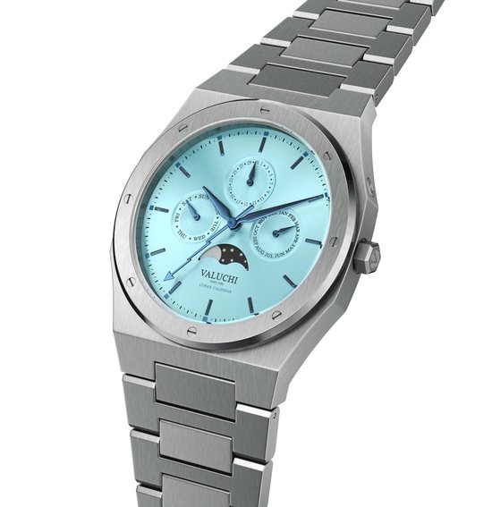 Montre calendrier lunaire - Valuchi - Ice Blue