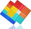 Afbeelding van het spelletje EverToys Pop It Game - 4x Personen - 31 cm - Dobbelsteen - xxl - Fidget Toys - Bordspel - Rainbow - Pop It Spel - Board Game