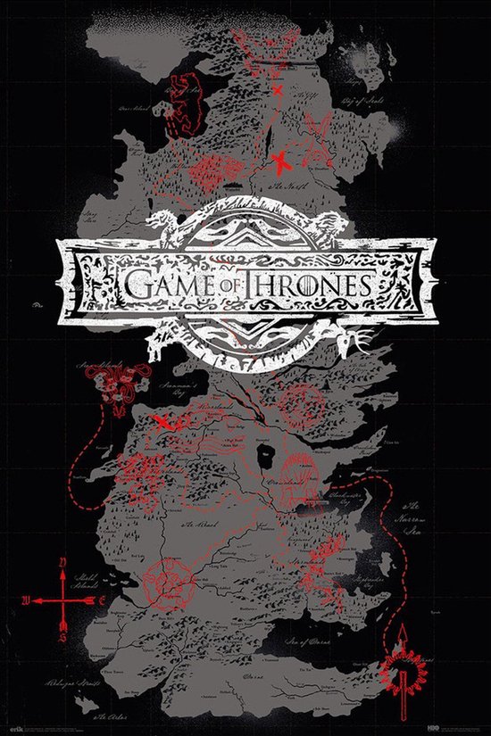 Carte d'affiche Game of Thrones Carte de série TV 61x91,5cm
