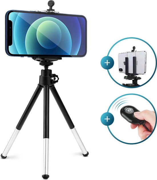 QY Mini Trépied pour Smartphone GoPro et appareil photo SLR - Trépied avec  support de