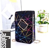 Lagloss Fashion Bag Tas Mode Zwart-Multicolor - Mobiele Telefoon Tas - Type Lil Bag - Smartphone SchouderTas - 19x11x4.5 cm