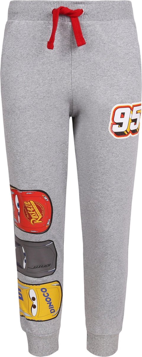 Grijze joggingbroek met gekleurde AUTA prints 5-6 jaar 116 cm