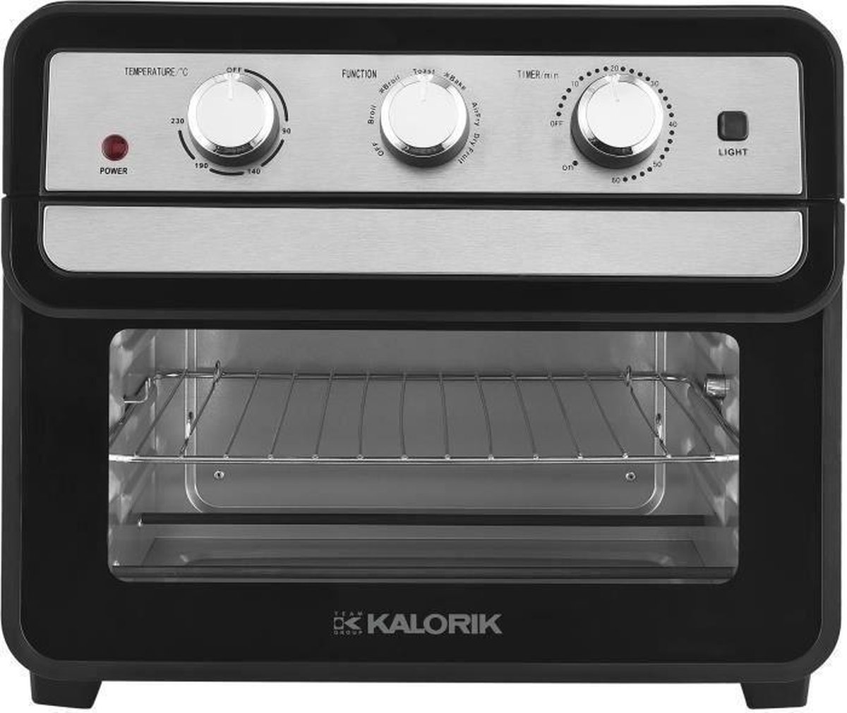 Airfryer-oven - TKG AFO 2000 - multifunctionele 3-in-1-oven - Regelbare thermostaat: 90-230°C - 22 l - 1700 W - Speciale functies: airfryer, rotisserie, convectie en drogen van voedsel