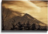Walljar - Windy Snow Mountain - Muurdecoratie - Canvas schilderij