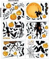 Halloween raam & deur decoratie - versiering - halloween stickers - PVC - 6 Vellen herbruikbaar!