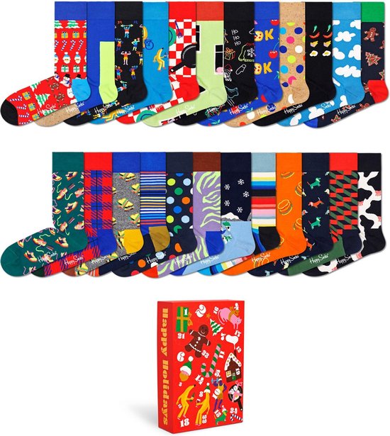 Happy Socks XMAS41-0200 24-Pack 24 Days Of Holiday Socks Gift Set - Taille  36-40 | bol.com