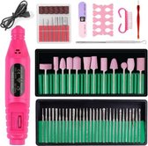 Elektrische Nagelfrees – incl. Bitjes & Schuurrolletjes – Manicure en Pedicure set - frees setje