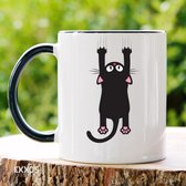 Cute cat - Customized mokken en bekers - mokken met tekst - mokken - bekers - cadeautje - cadeau voor vrouw - cadeau vor man - keramiek servies - cadeautje voor haar - cadeautje voor hem