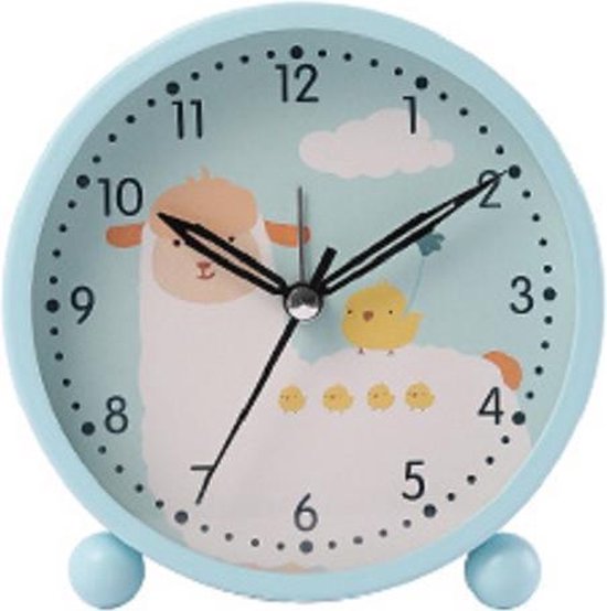 West Watch Réveil pour enfants Mouton - horloge pour enfants - analogique sans tic-tac - rétro-éclairage