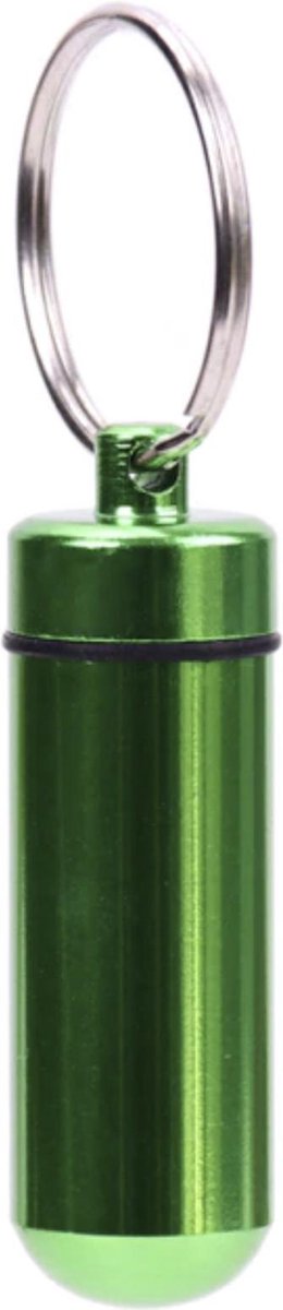Goedkoopste Cabantis Mini-Pillendoos Sleutelhanger|Pillen Organizer|Medicijn Doosje|Sleutelhanger|Groen
