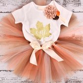 1e verjaardag cakesmash set Autumn Leave de Luxe - 1e verjaardag - cakesmash - babykleding - tutu - kinderkleding - romper