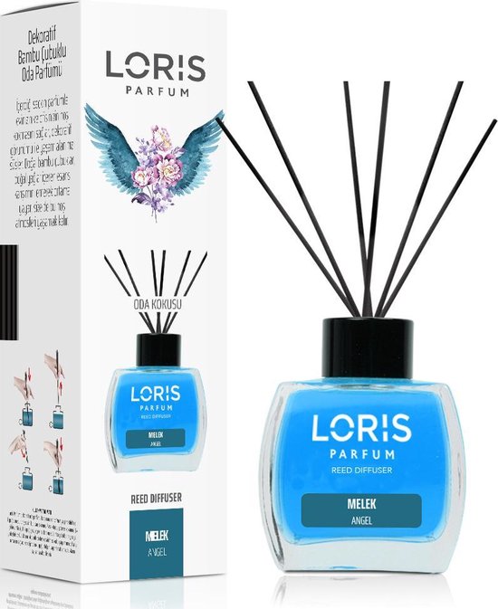 LORIS - Parfum - Bâtonnets de Parfum - Bâtons parfumés d'Intérieur - Parfum d'Intérieur - Angel - 120ml - BES LED