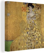 Canvas Schilderij Portret van Adèle Bloch-Bauer I - Gustav Klimt - 20x20 cm - Wanddecoratie