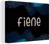 Canvas Schilderij Fiene - Pastel - Meisje - 40x30 cm - Wanddecoratie