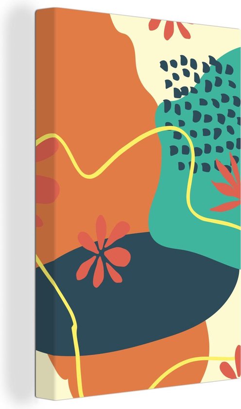 Tableau sur toile Été - Taches - Pastel - 40x60 cm - Décoration murale