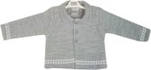 Pex - Gebreid Baby Vest met Kraagje - Grijs - Mt 62