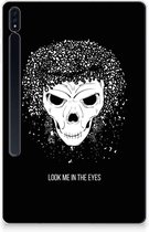 Cover Samsung Galaxy Tab S7 Plus Hoesje ontwerpen Skull Hair met transparant zijkanten