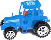 tractor jongens 8 x 6 cm blauw