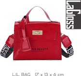Lagloss Fashion Bag Tas Mode Rood - Klein Modisch Bedrukt Tasje - Type Lil Bag - Bedrukte SchouderTas - 17x13x6 cm