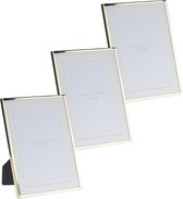 3x stuks aluminium fotolijst goud geschikt voor een foto van 15 x 20 cm