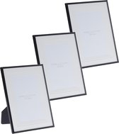 3x stuks aluminium fotolijst zwart geschikt voor een foto van 15 x 20 cm