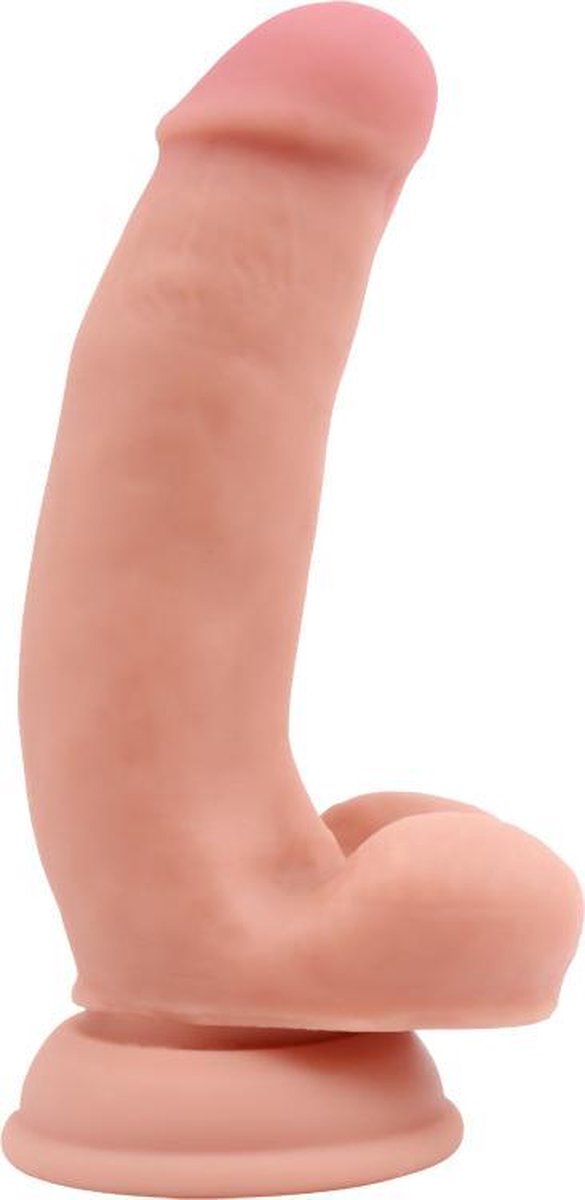 Pure Naturally - Pornographer - Liquid Siliconen Dildo - 17,6 x 4 cm - Lichte Huidskleur