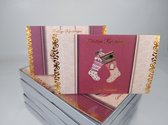50 pièces cartes de Noël doubles Cartes de Nouvel An avec enveloppe - 5 paquets de 10 pièces - 2 motifs