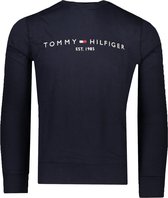 Tommy Hilfiger Sweater Zwart Getailleerd - Maat XXL - Heren - Herfst/Winter Collectie - Katoen;Elastaan