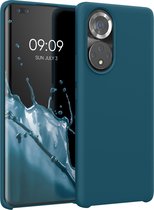 kwmobile telefoonhoesje voor Honor 50 Pro - Hoesje met siliconen coating - Smartphone case in mat petrol