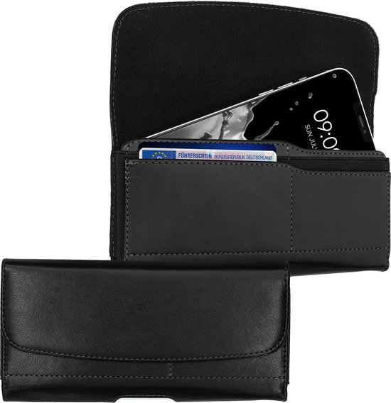 kwmobile Étui avec clip pour ceinture - Étui pour téléphone avec porte-cartes  - 17,2 x... | bol